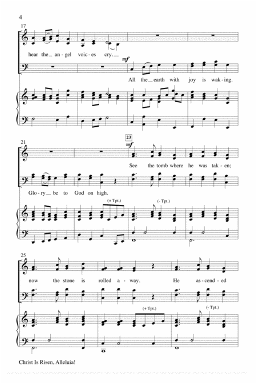 Christ Is Risen, Alleluia!-SATB 4-Part scores gallery preview page 4