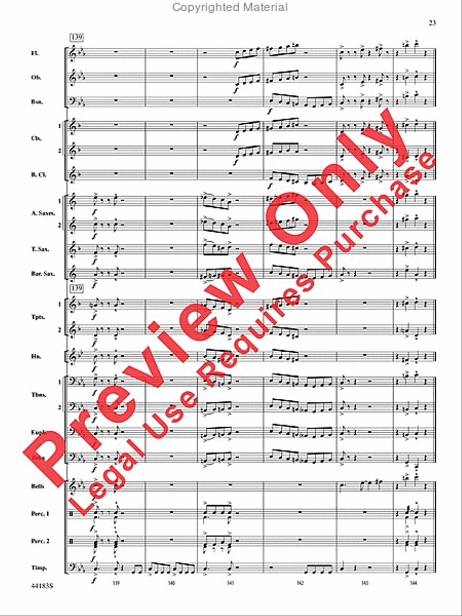 Cobra Dance Concert Band scores gallery preview page 24
