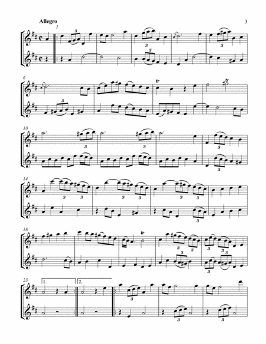 Three Sonatas for Two Oboes Three Sonatas for Two Oboes Woodwind Duet scores gallery preview page 4