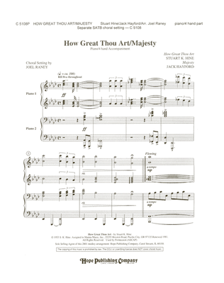 Book cover for How Great Thou Art/Majesty- 4-Hand Piano Part