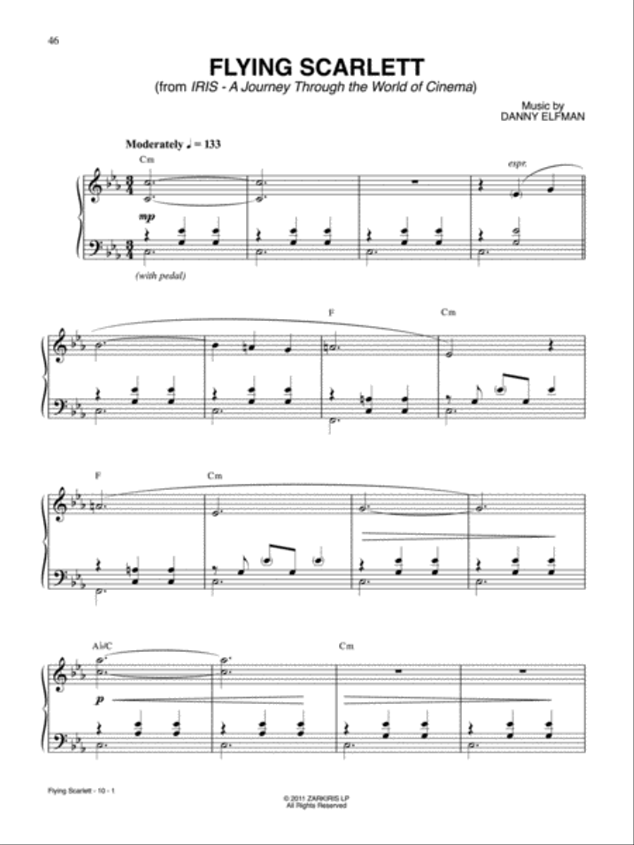 Flying Scarlett Piano, Vocal, Guitar scores gallery preview page 1