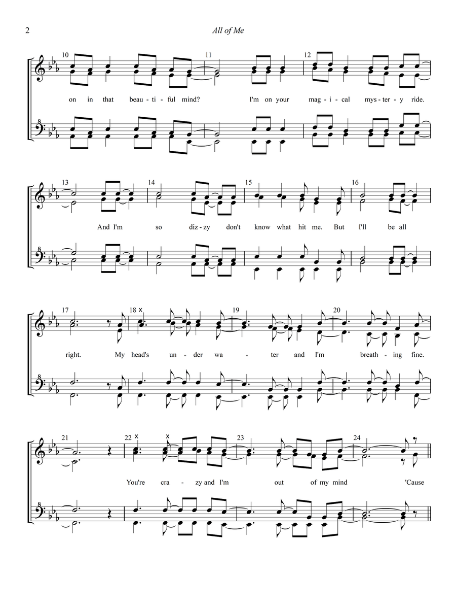 All Of Me SSAA scores gallery preview page 2