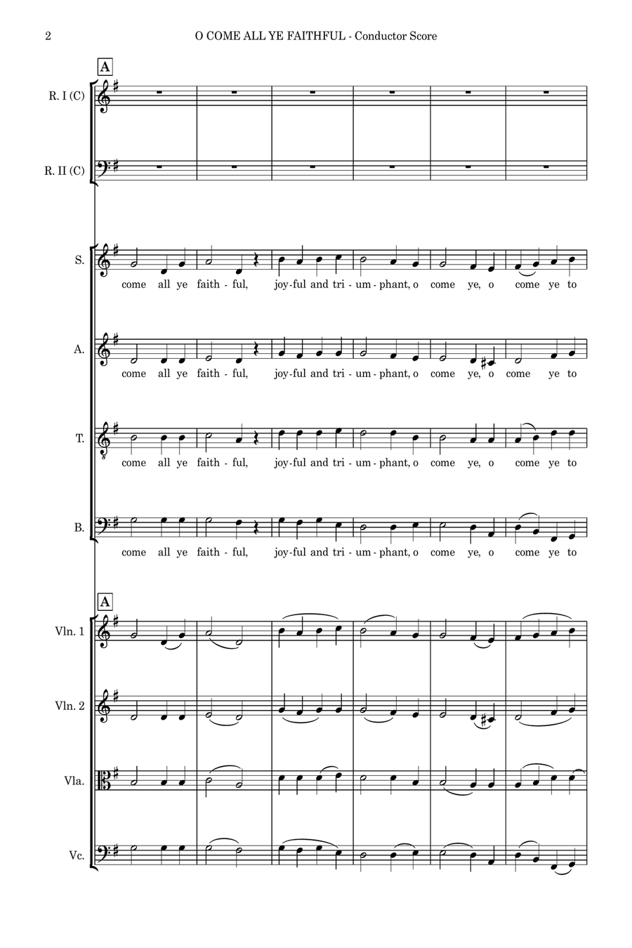 O Come, O Come, Emmanuel – SATB, String 4tet and flexible woodwind – Score and parts SATB scores gallery preview page 2