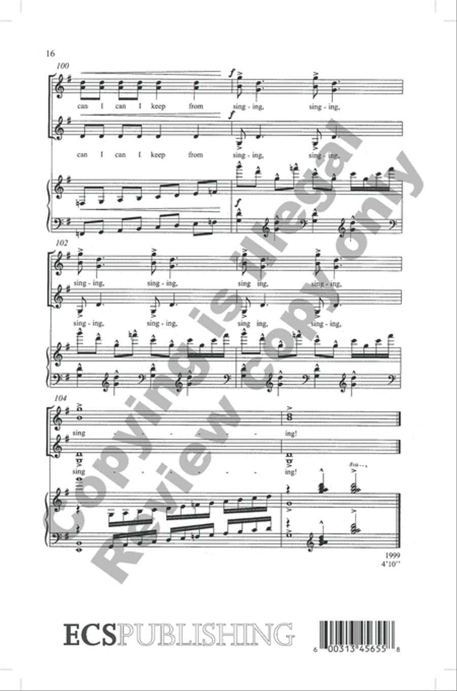How Can I Keep from Singing? Choir scores gallery preview page 12