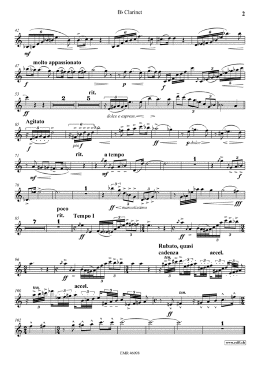 Poeme No. 1 Clarinet Solo scores gallery preview page 3