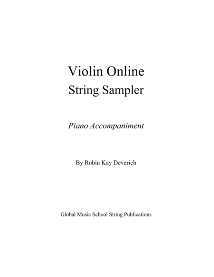 Piano Accompaniment String Sampler Sheet Music Piano Solo scores gallery preview page 2