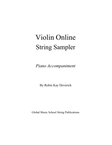 Piano Accompaniment String Sampler Sheet Music