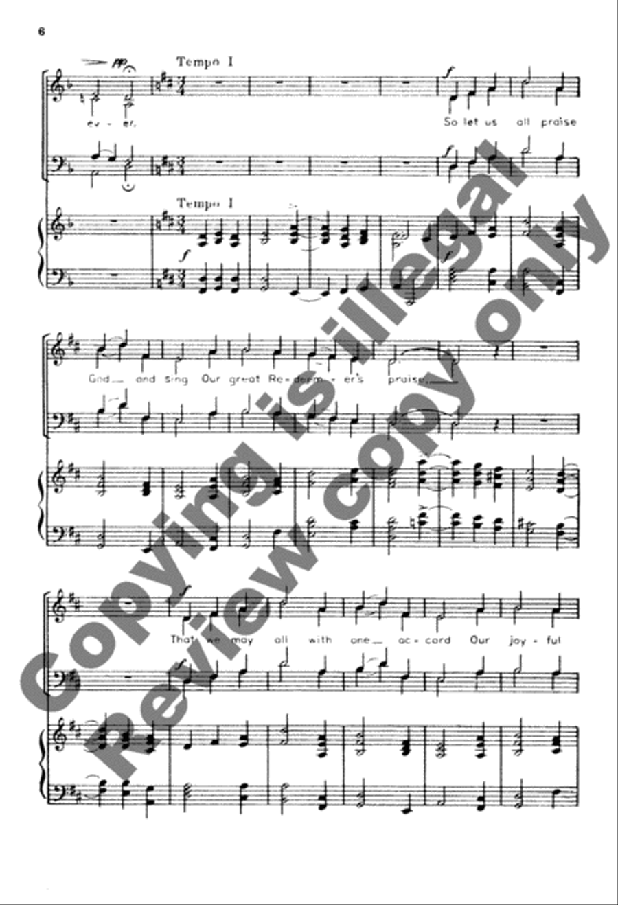 Now Let Us All Praise God and Sing 4-Part scores gallery preview page 5