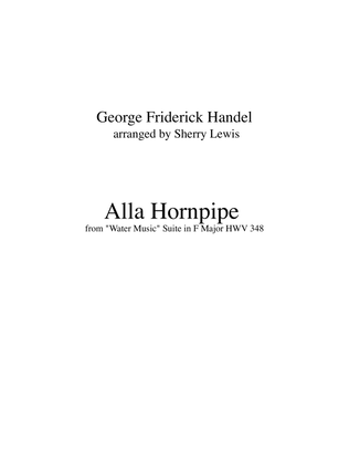 Book cover for HORNPIPE from Water Music, Trio of 1 treble and 1 bass instrument, Intermediate Level