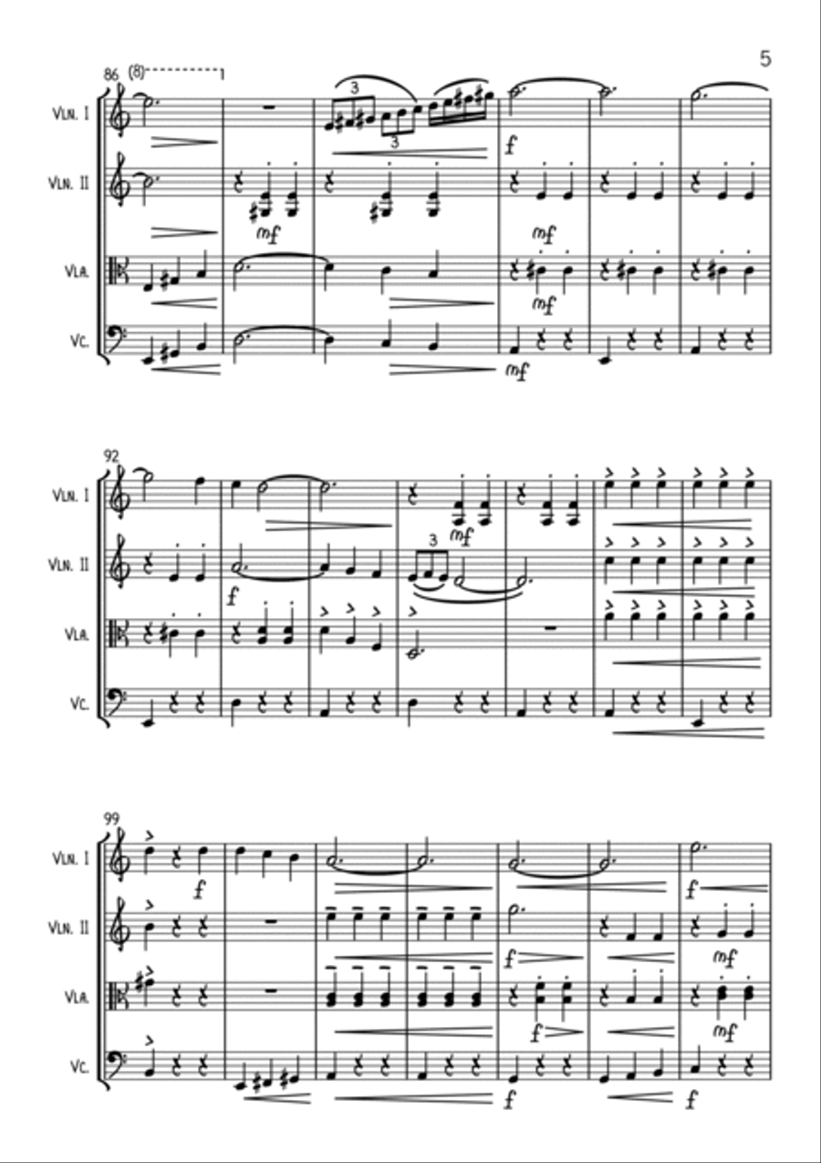Delilah String Quartet scores gallery preview page 5