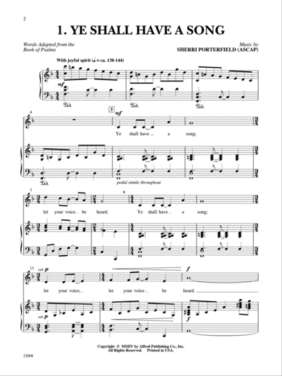 Ye Shall Have a Song Ye Shall Have a Song Medium-Low Voice scores gallery preview page 3