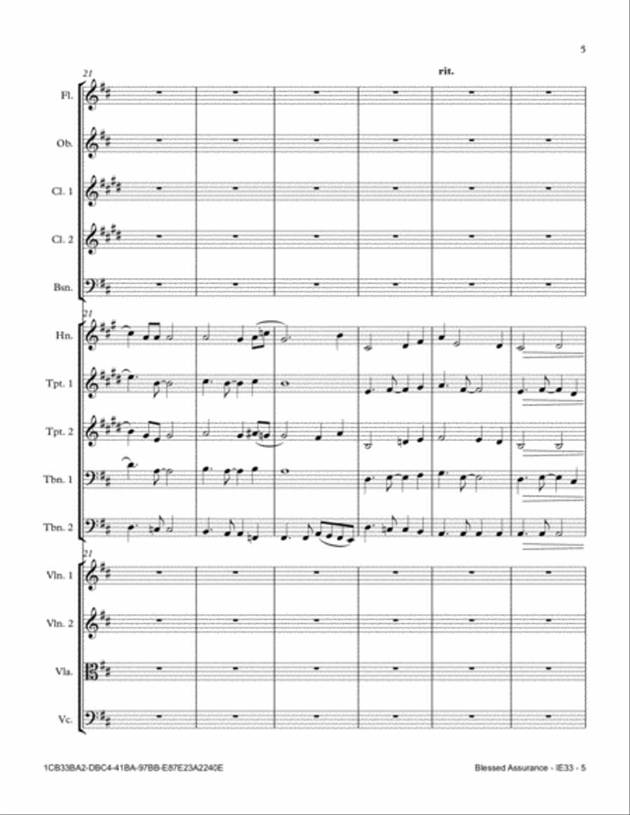 Blessed Assurance Full Orchestra scores gallery preview page 5