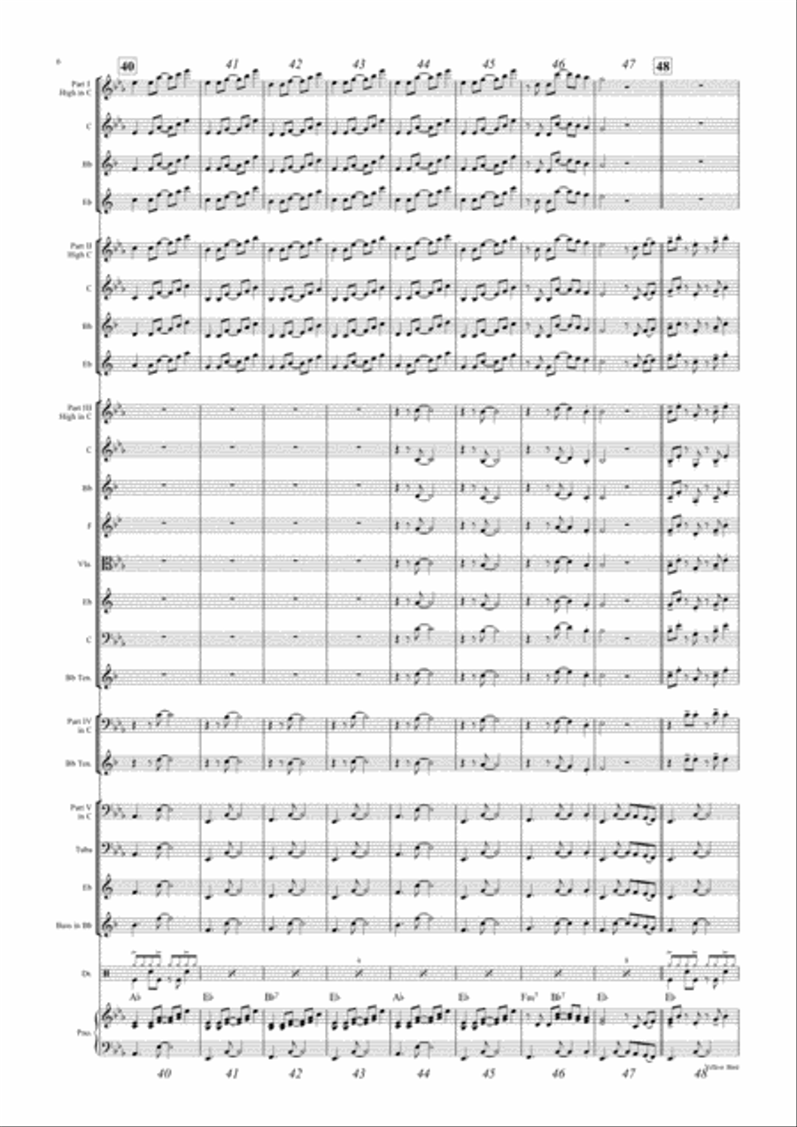 Yellow Bird - Haitian Folk Song - Calypso - School Band Concert Band scores gallery preview page 6