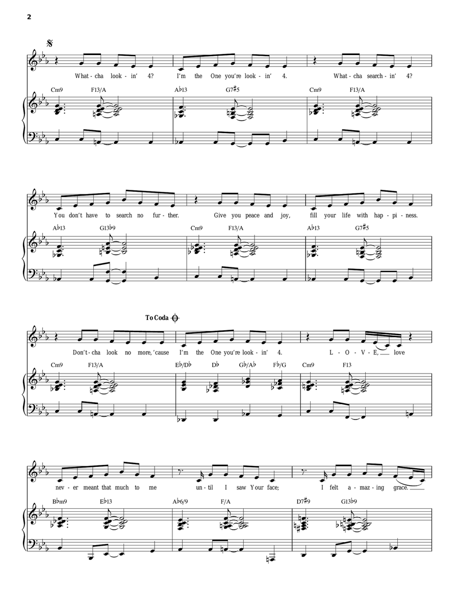 Whatcha Lookin' 4? Whatcha Lookin' 4? Piano, Vocal, Guitar scores gallery preview page 2