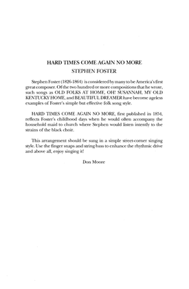 Book cover for Hard Times Come Again No More