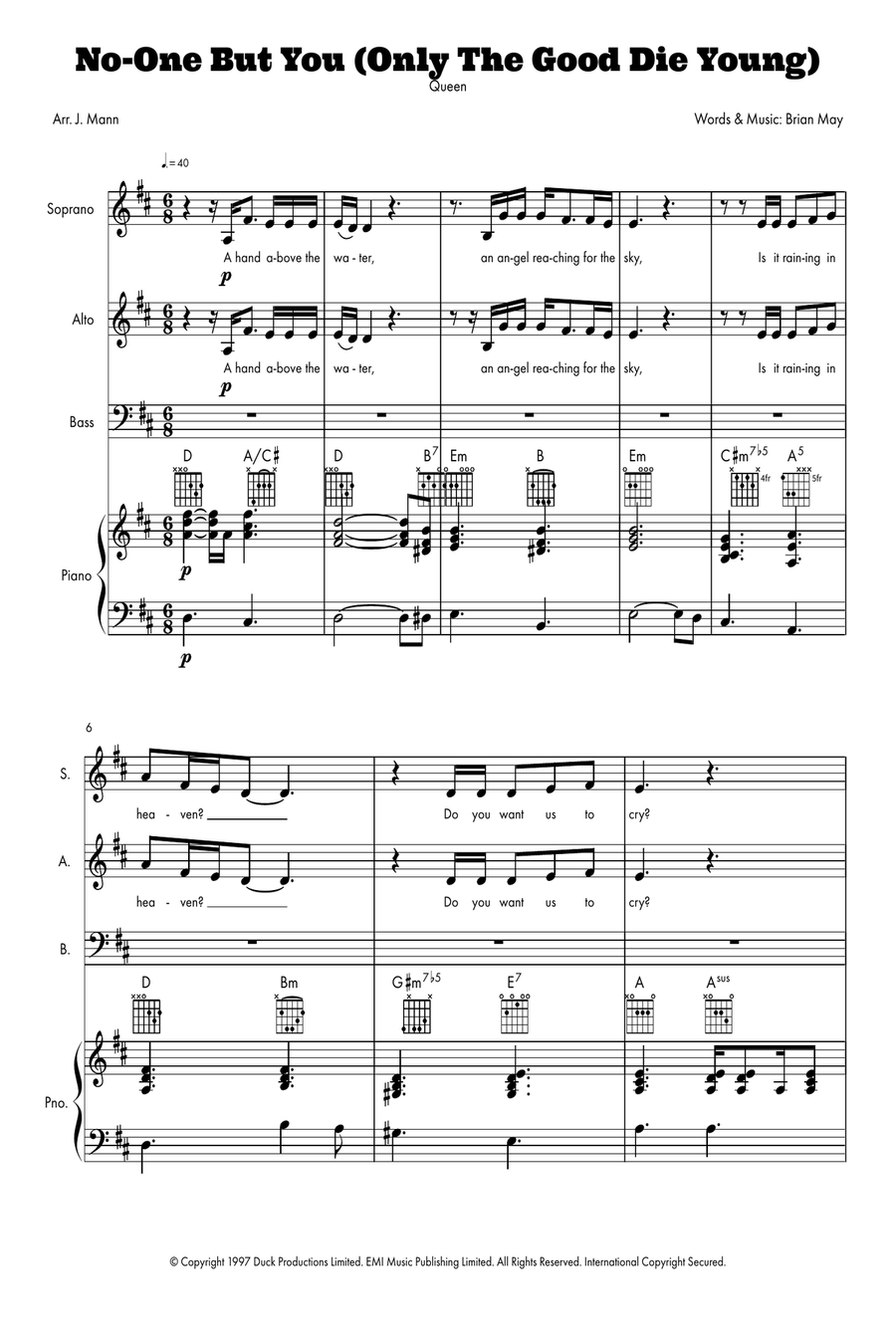 No One But You Choir scores gallery preview page 2