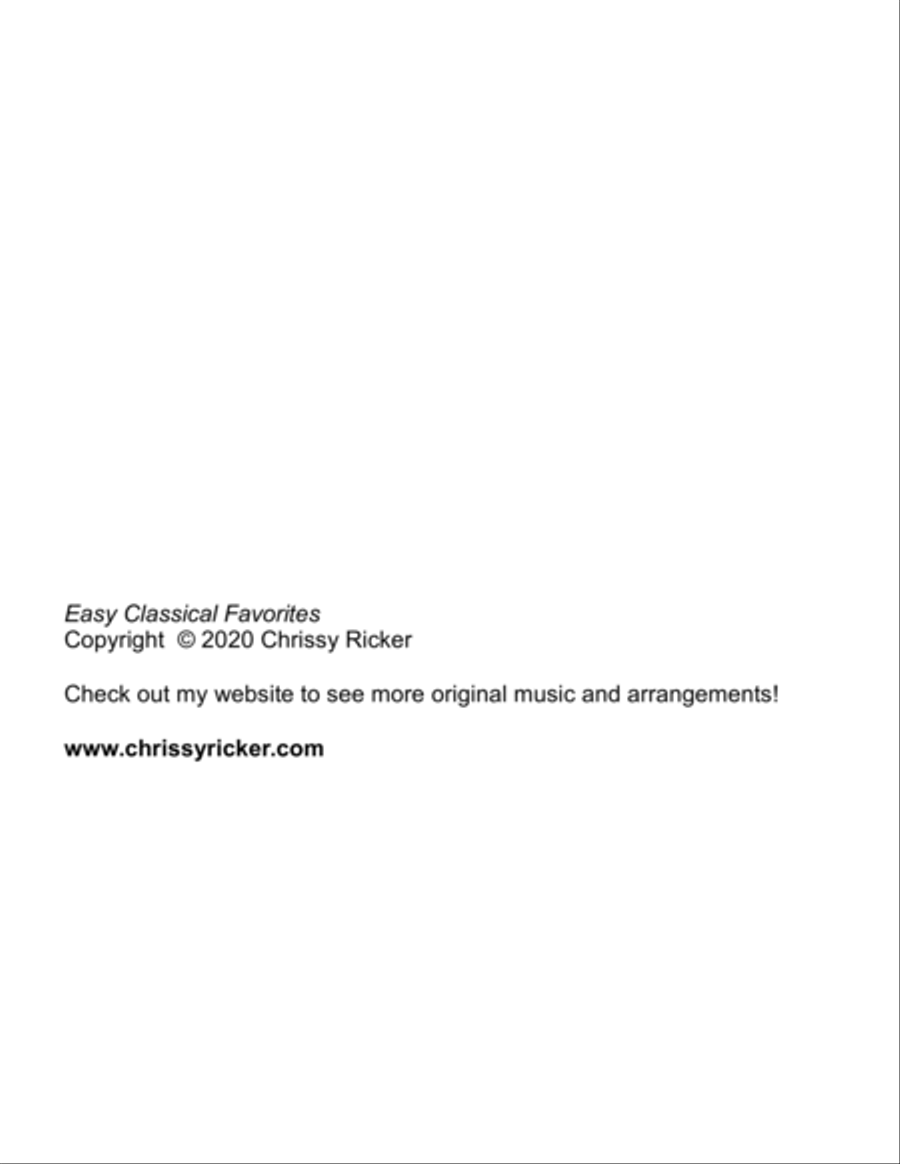 Easy Classical Favorites - 12 Arrangements for Elementary Pianists Easy Piano scores gallery preview page 2