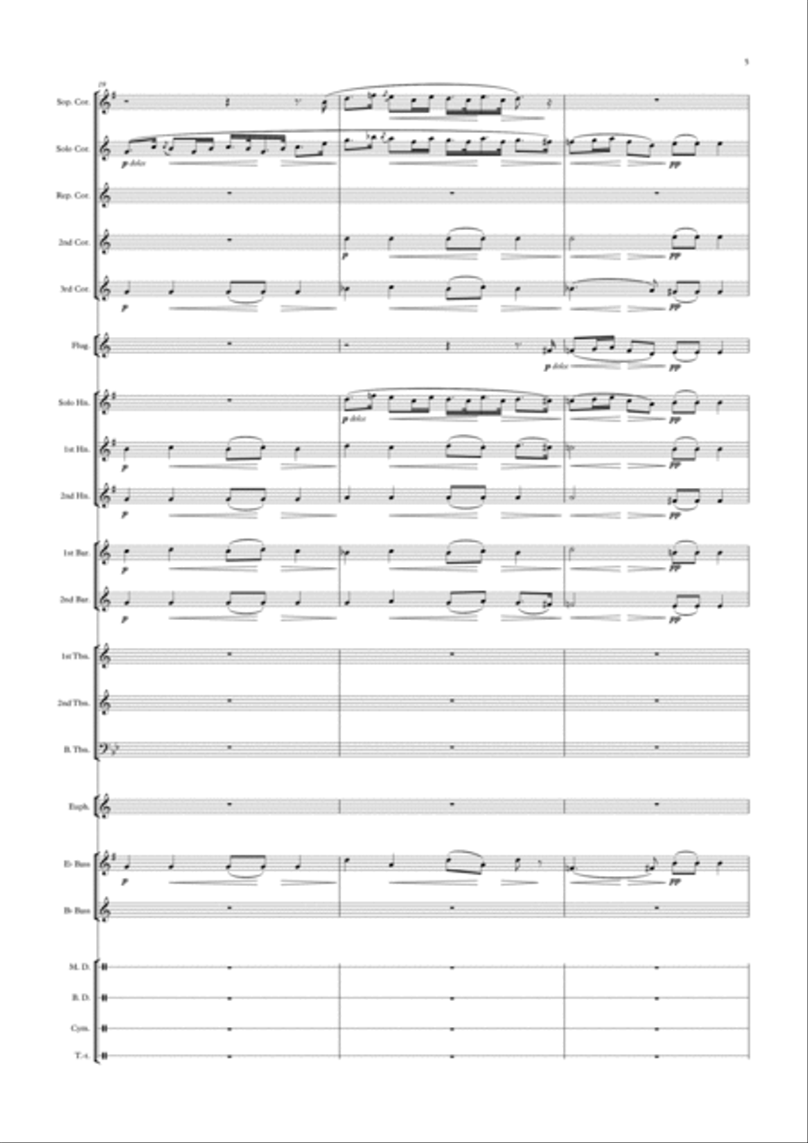Grieg: Funeral March for Rikard Nordraak (Brass Band version) Brass Band scores gallery preview page 5
