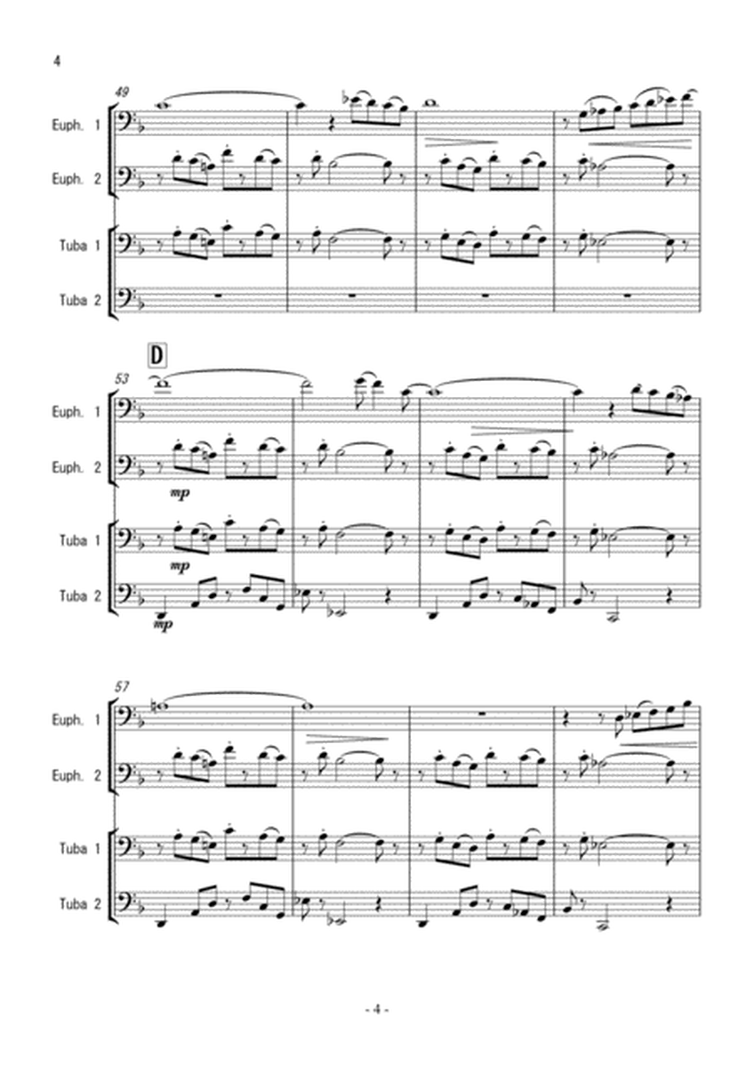 "Little Suite" for 2 Euphonium and 2 Tuba, Score and Parts image number null