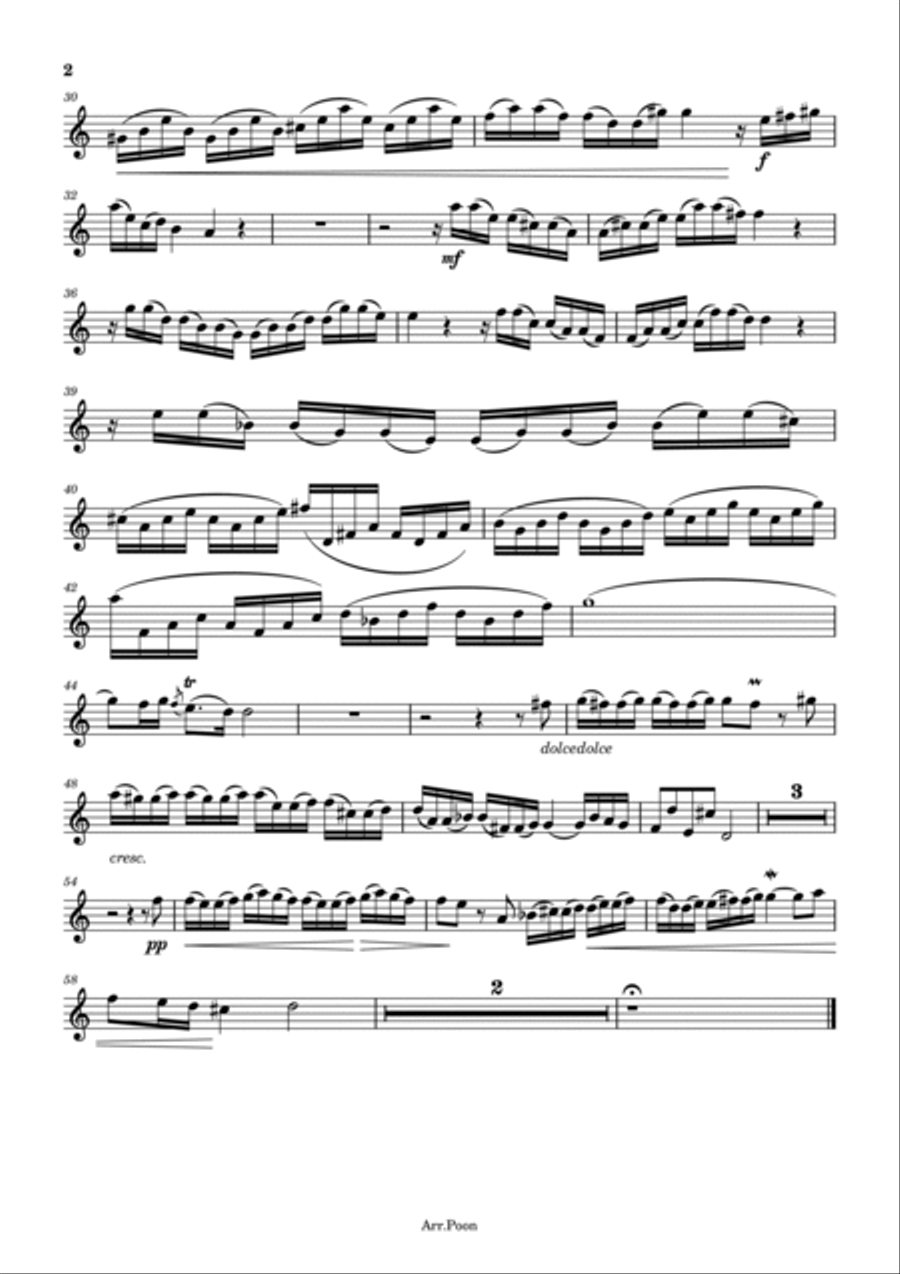 Concerto in D minor Bach/Marcello, Adagio BWV 974 - For Obeo Solo Original S.Z799 Oboe Solo scores gallery preview page 2