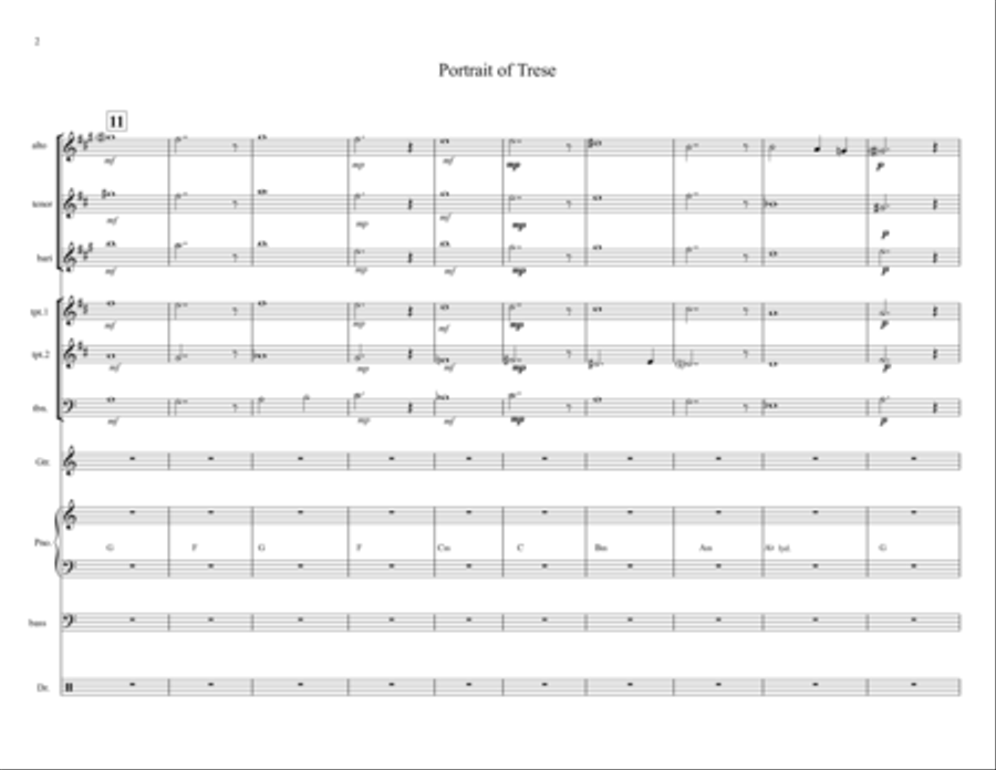 Portrait of Trese Portrait of Trese Jazz Ensemble scores gallery preview page 2