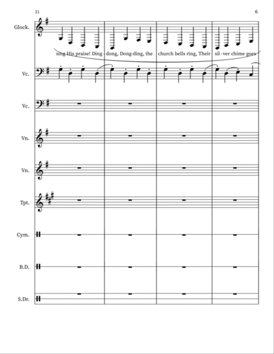 Church Bells Church Bells Small Ensemble scores gallery preview page 6