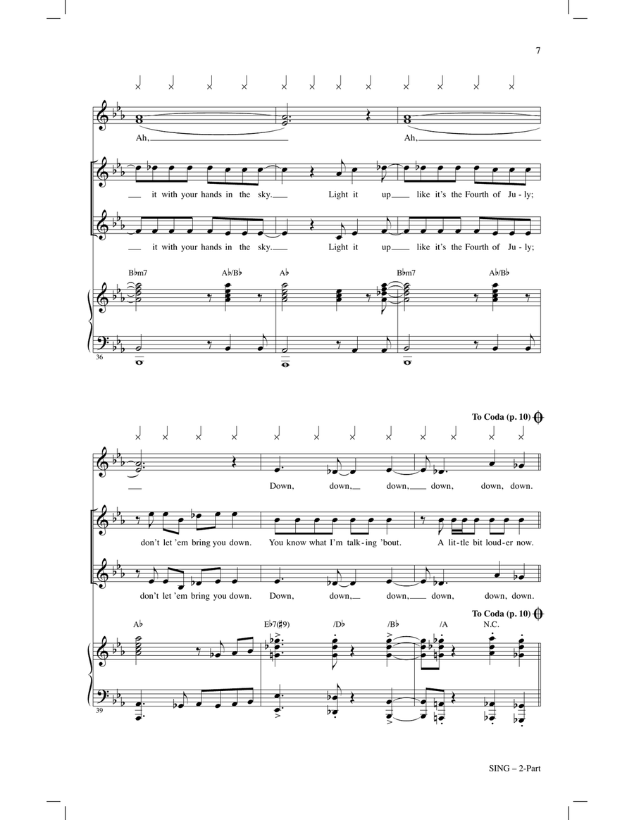 Sing (arr. Mark Brymer) 2-Part scores gallery preview page 6