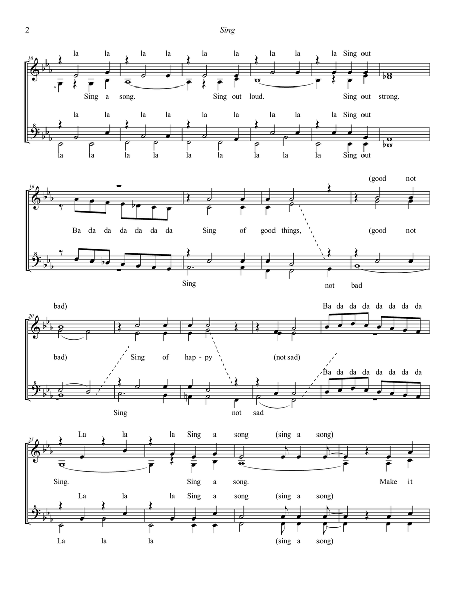 Sing Sing SSAA scores gallery preview page 2