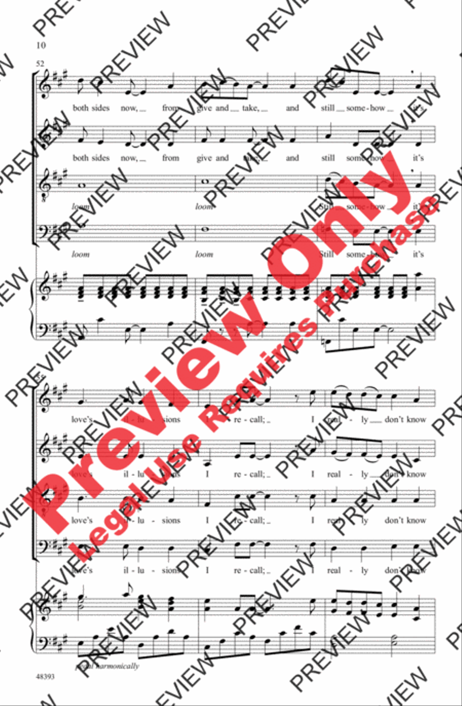 Both Sides Now 4-Part scores gallery preview page 10
