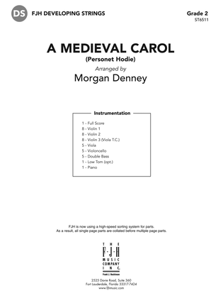 A Medieval Carol: Score