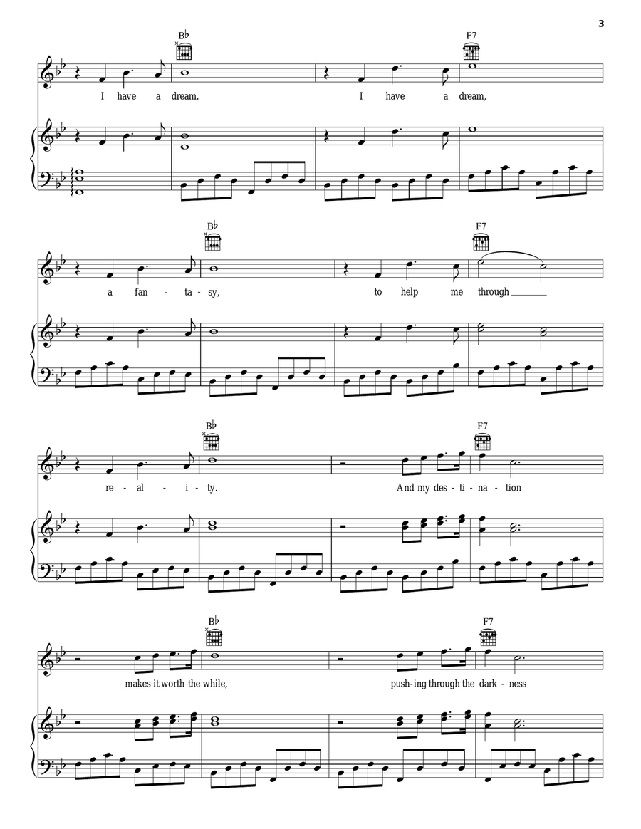 I Have A Dream Piano, Vocal, Guitar scores gallery preview page 3