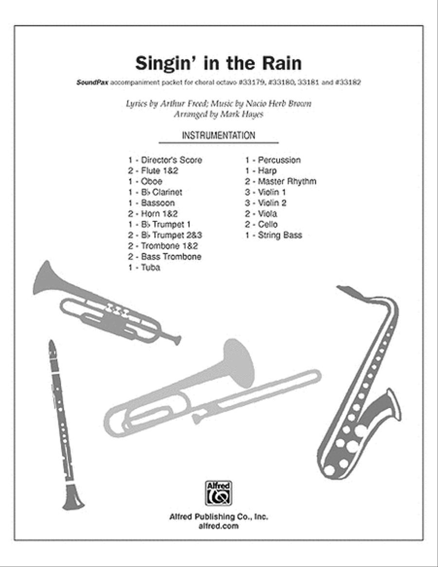 Singin' in the Rain Singin' in the Rain Choir scores gallery preview page 1