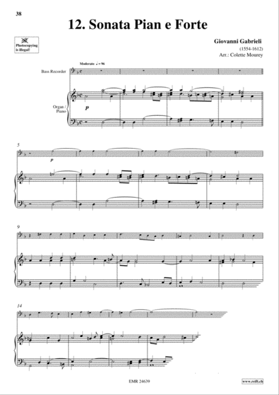 40 Greatest Baroque Hits Volume 2 Bass Recorder scores gallery preview page 14