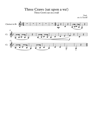 Three Craws (sat upon a wa') - Clarinet (solo part)