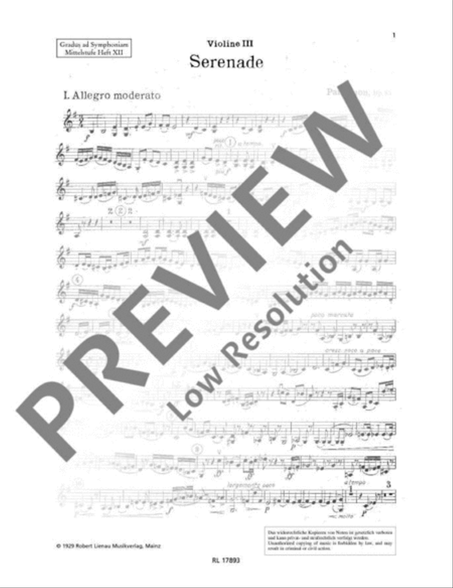 Serenade Violin scores gallery preview page 2