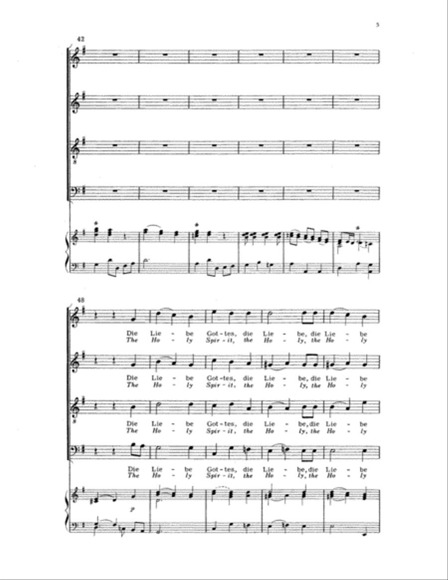 Die Liebe Gottes ist ausgegossen (The Holy Spirit on us descended) 4-Part scores gallery preview page 6