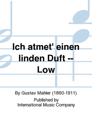 Book cover for Ich Atmet' Einen Linden Duft (G. & E.) - Low