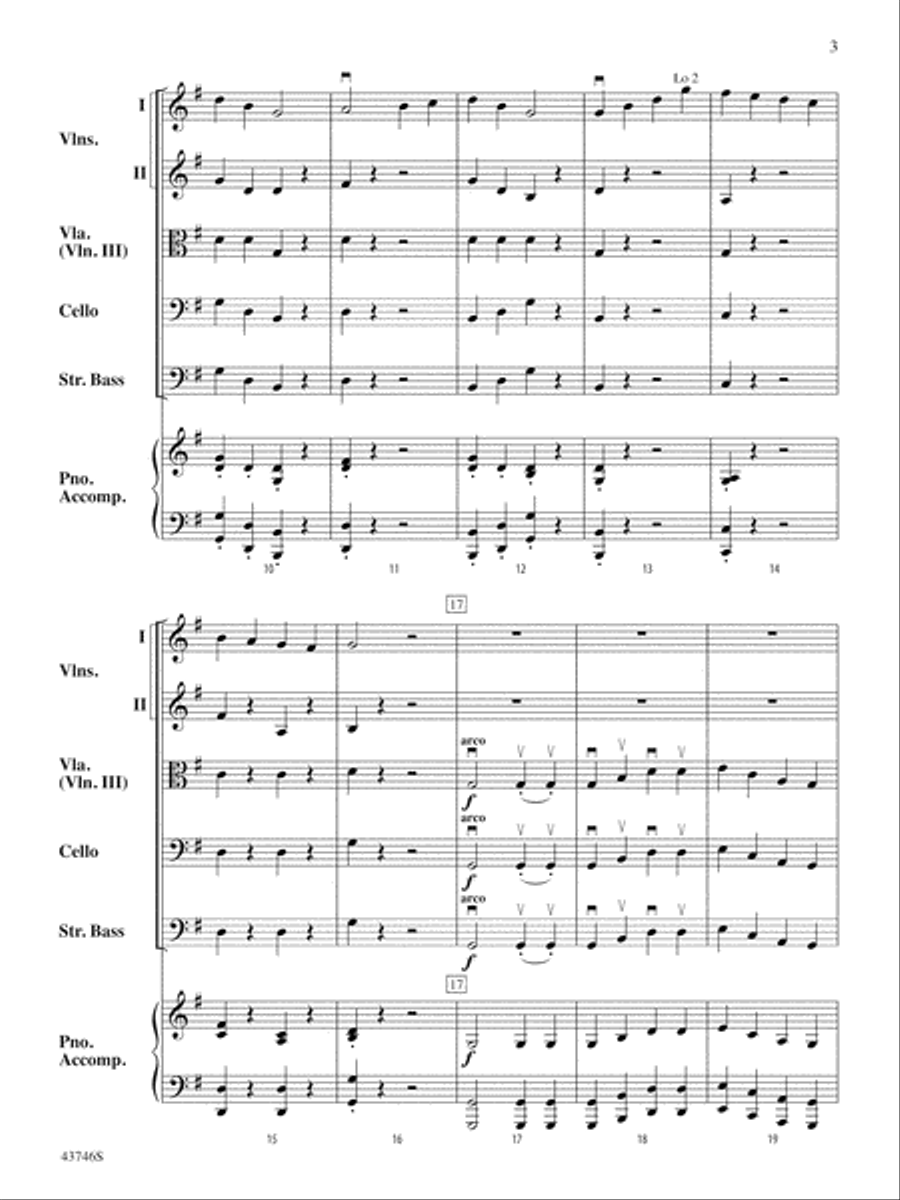 Early One Morning: Score String Orchestra scores gallery preview page 3