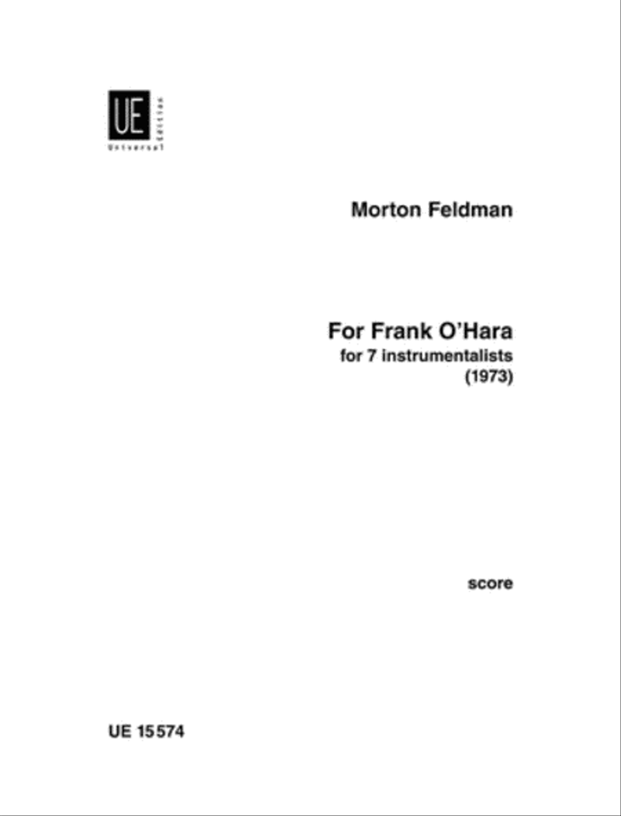 For Frank O'Hara For Frank O'Hara School and Community scores gallery preview page 1
