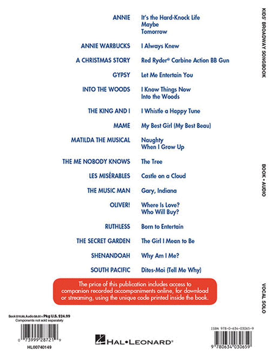 Kids' Broadway Songbook – Revised Edition image number null