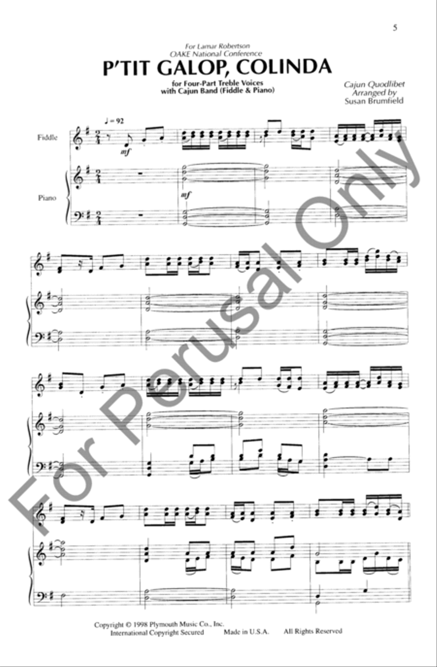 P'tit Galop, Colinda P'tit Galop, Colinda SSAA scores gallery preview page 2