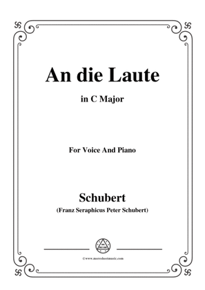 Schubert-An die Laute,Op.81 No.2,in C Major,for Voice&Piano