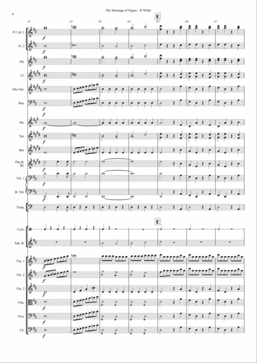 Marriage of Figaro - Overture Full Orchestra scores gallery preview page 6