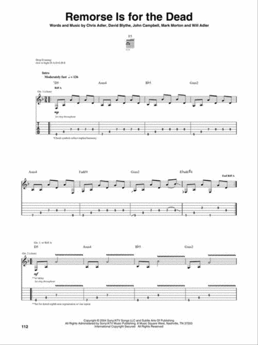 Lamb of God – Ashes of the Wake Electric Guitar scores gallery preview page 6