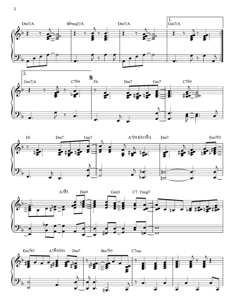 Dear Old Stockholm Piano Solo scores gallery preview page 2
