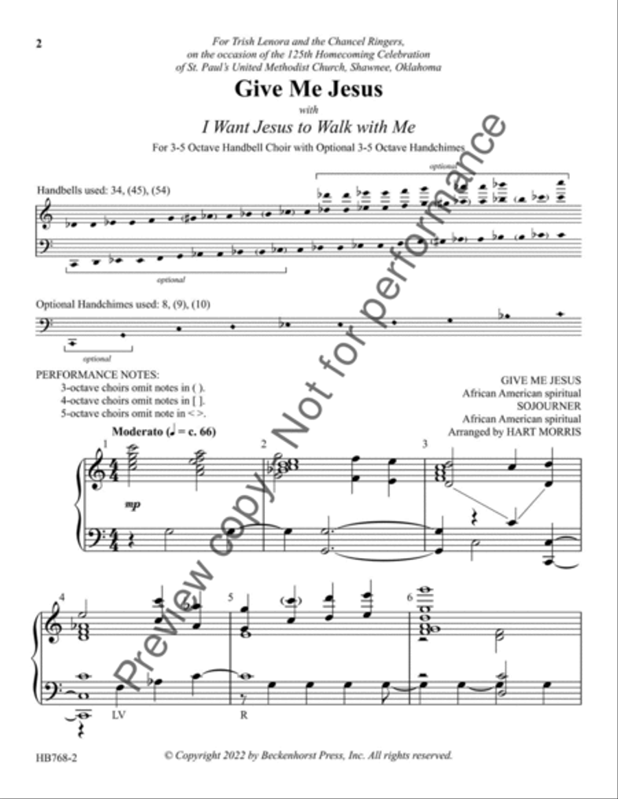 Give Me Jesus - Morris 5-Octaves scores gallery preview page 3