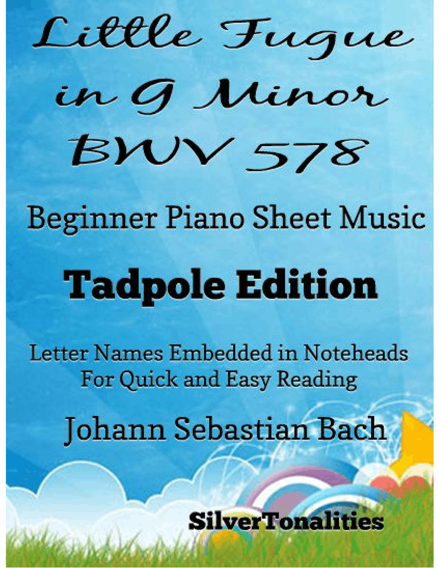 Little Fugue in G Minor BWV 578 Beginner Piano Sheet Music 2nd Edition Easy Piano scores gallery preview page 1