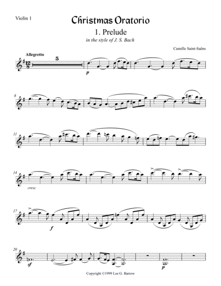 Oratorio de Noël (Christmas Oratorio) - Set of Parts, original instrumentation