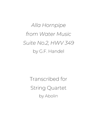 Book cover for Handel: Alla Hornpipe from Water Music, Suite No.2 - String Quartet