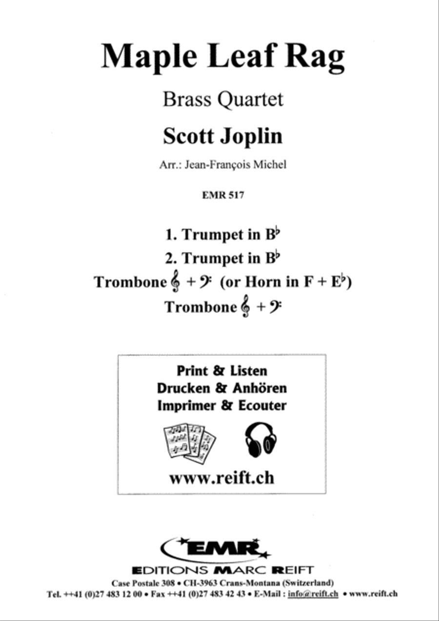 Maple Leaf Rag Brass Quartet scores gallery preview page 2